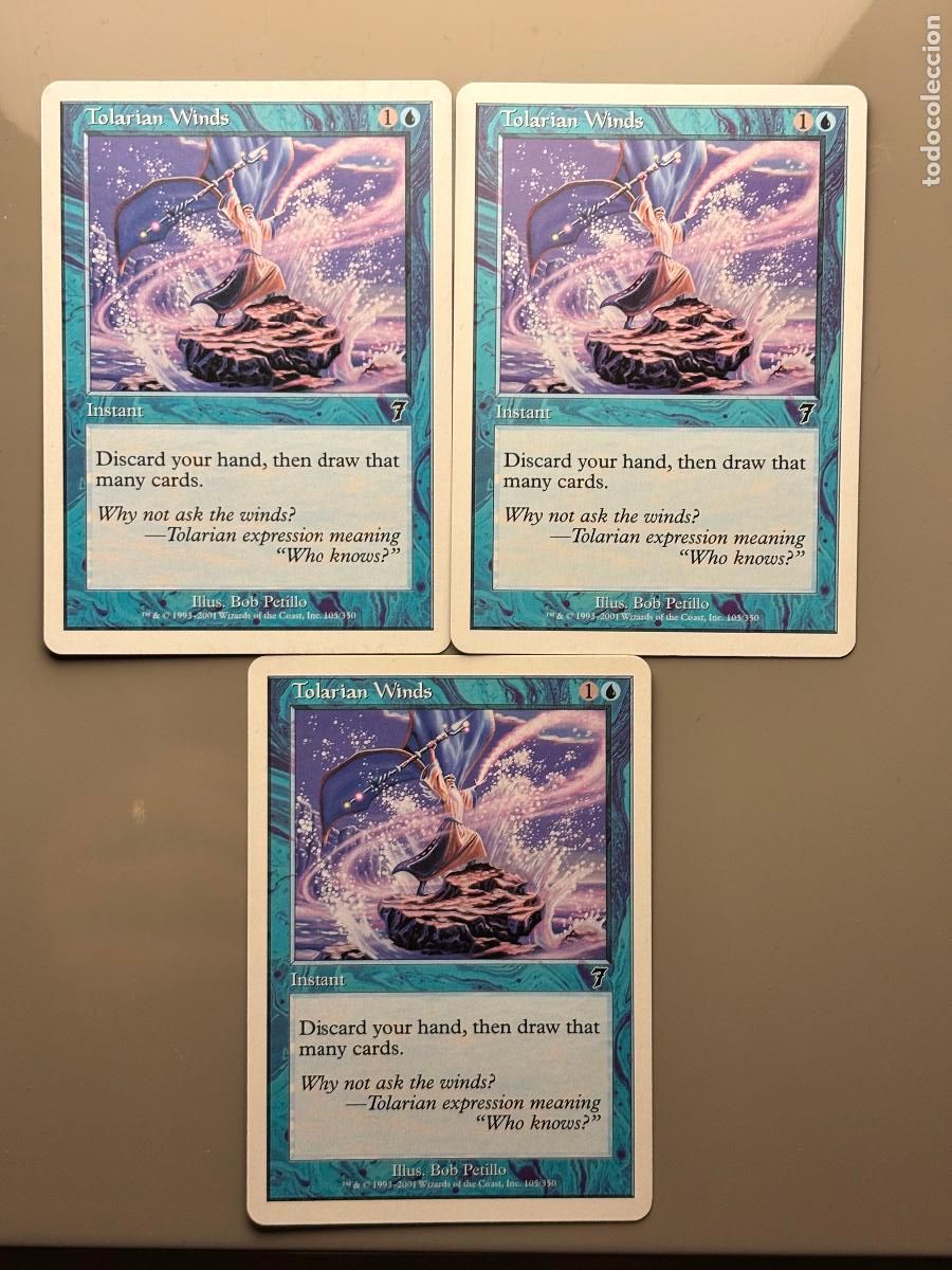 Trading Cards: MAGIC THE GATHERING - TOLARIAN WINDS x 3 ( SEVENTH EDITION )