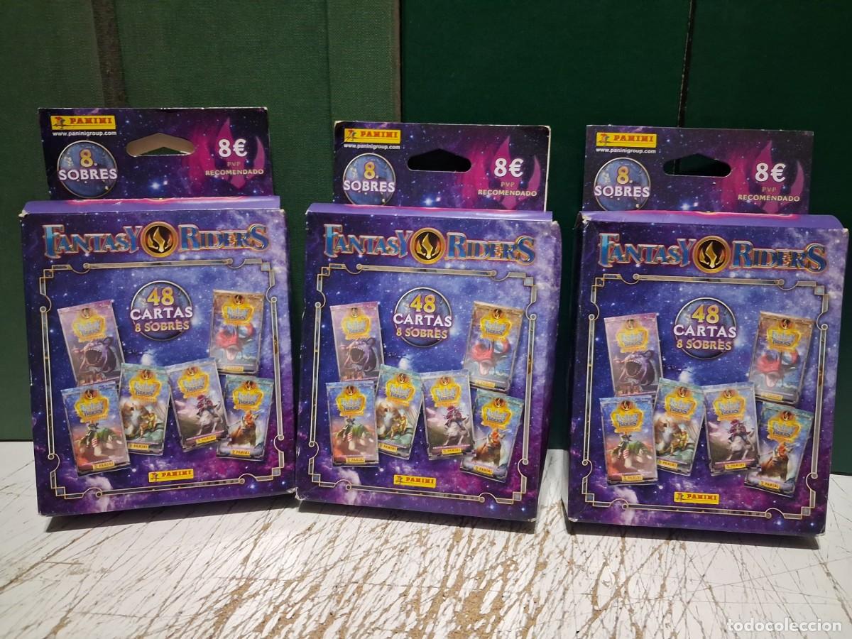 Trading Cards: LOTE 3 ESTUCHES PANINI DE FANTASY RIDERS (EN TOTAL, 24 SOBRES)