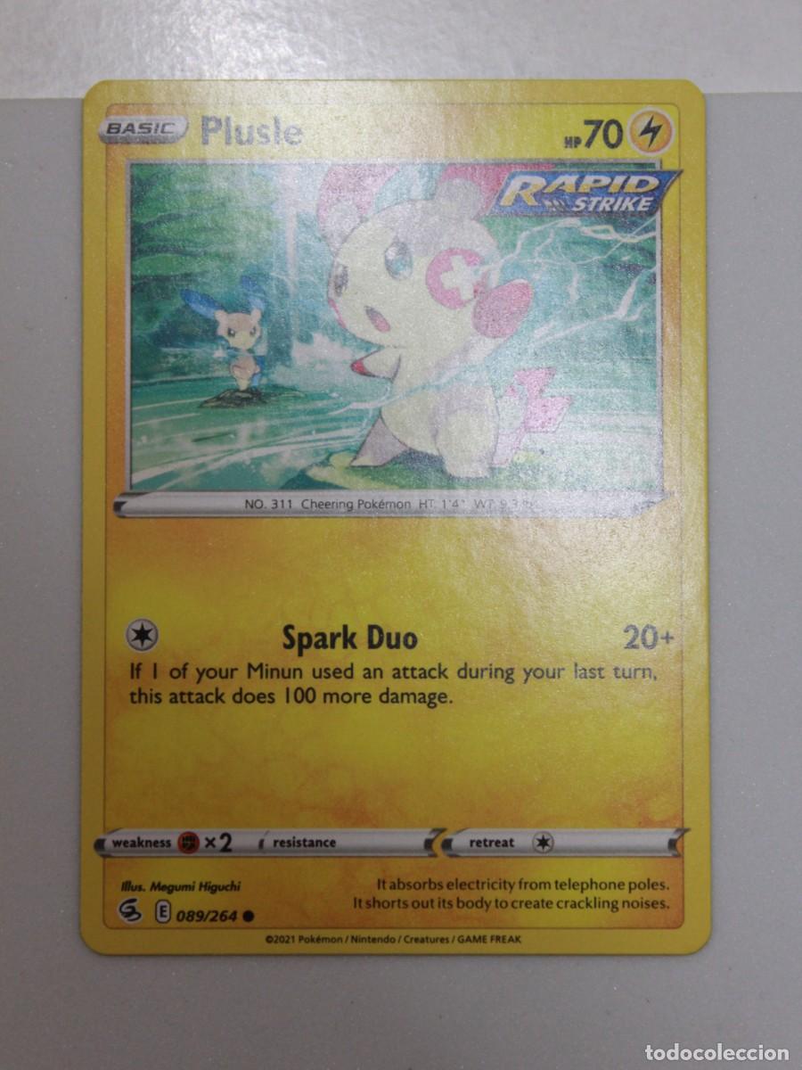 Trading Cards: Carta Pok&eacute;mon Plusle Reverse Holo Rapid Strike 089/264 Fusion Strike a&ntilde;o