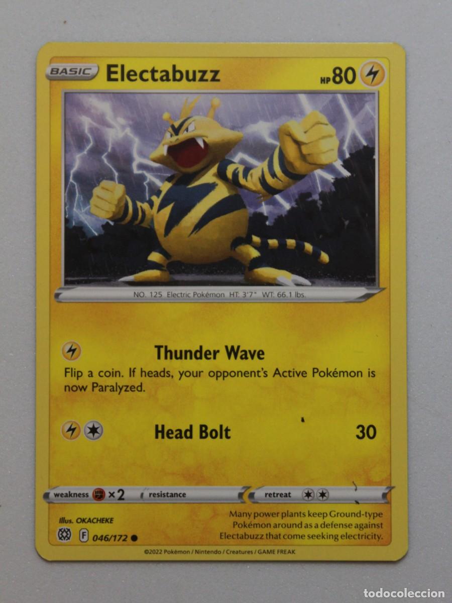 Trading Cards: Carta Pok&eacute;mon Electabuzz Reverse Holo 046/172 Brilliant Stars a&ntilde;o