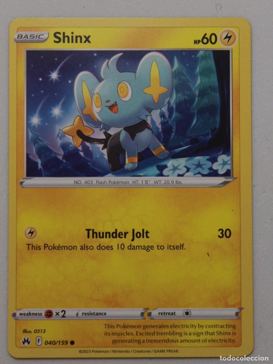 Trading Cards: Carta Pok&eacute;mon Shinx 040/159 Crown Zenith a&ntilde;o
