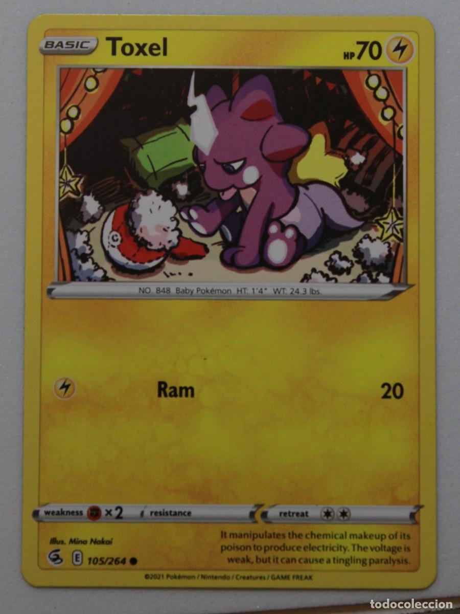 Trading Cards: Carta Pok&eacute;mon Toxel 105/264 Fusion Strike a&ntilde;o