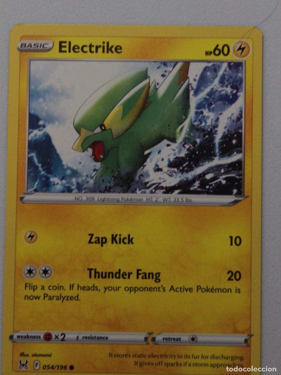 Trading Cards: Carta Pok&eacute;mon Electrike 054/196 Lost Origin a&ntilde;o