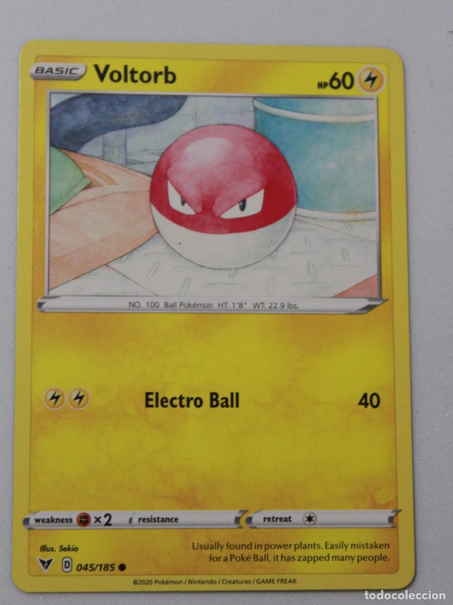 Trading Cards: Carta Pok&eacute;mon Voltorb 045/185 Vivid Voltage a&ntilde;o