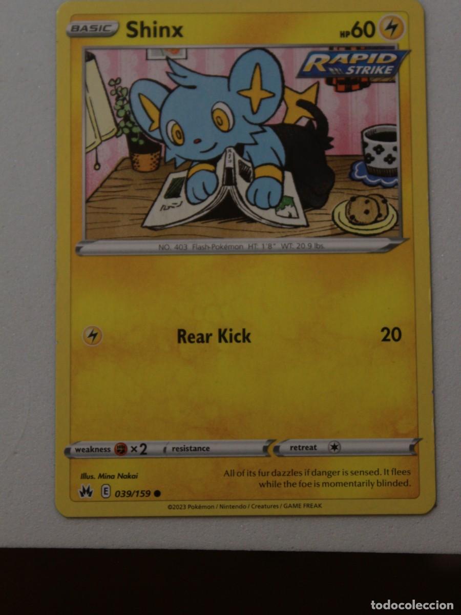 Trading Cards: Carta Pok&eacute;mon Shinx Rapid Strike 039/159 Crown Zenith a&ntilde;o