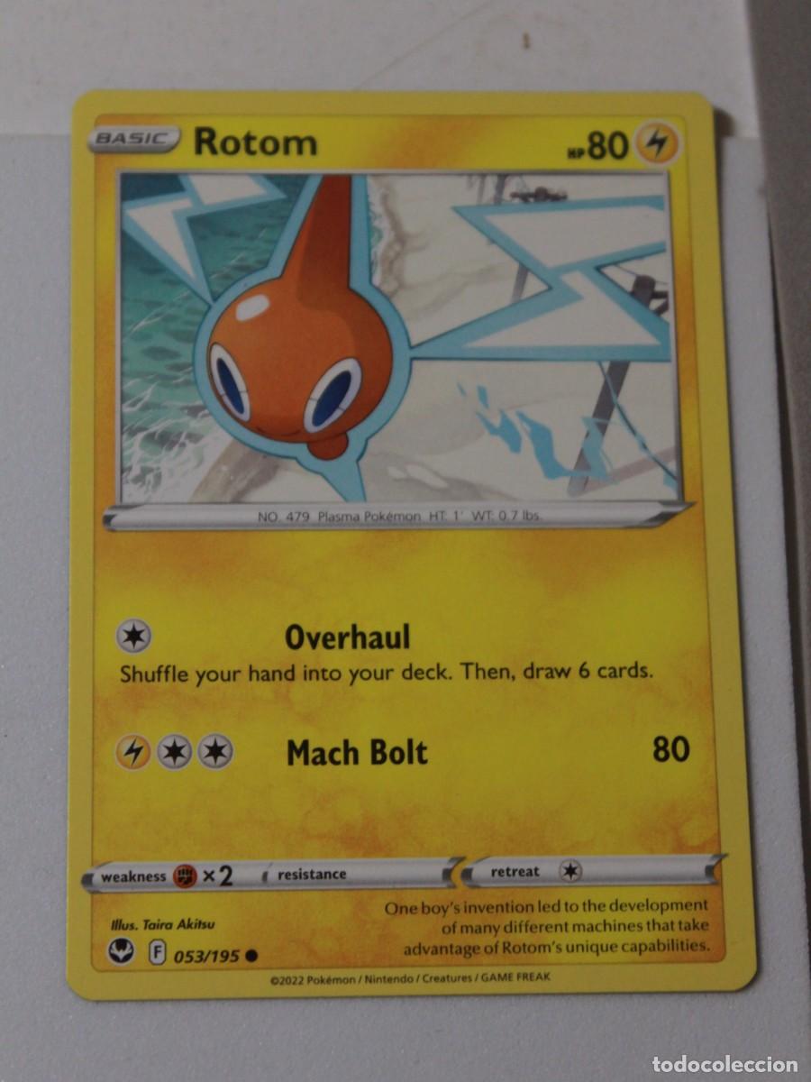Trading Cards: Carta Pok&eacute;mon Rotom 053/195 Silver Tempest a&ntilde;o