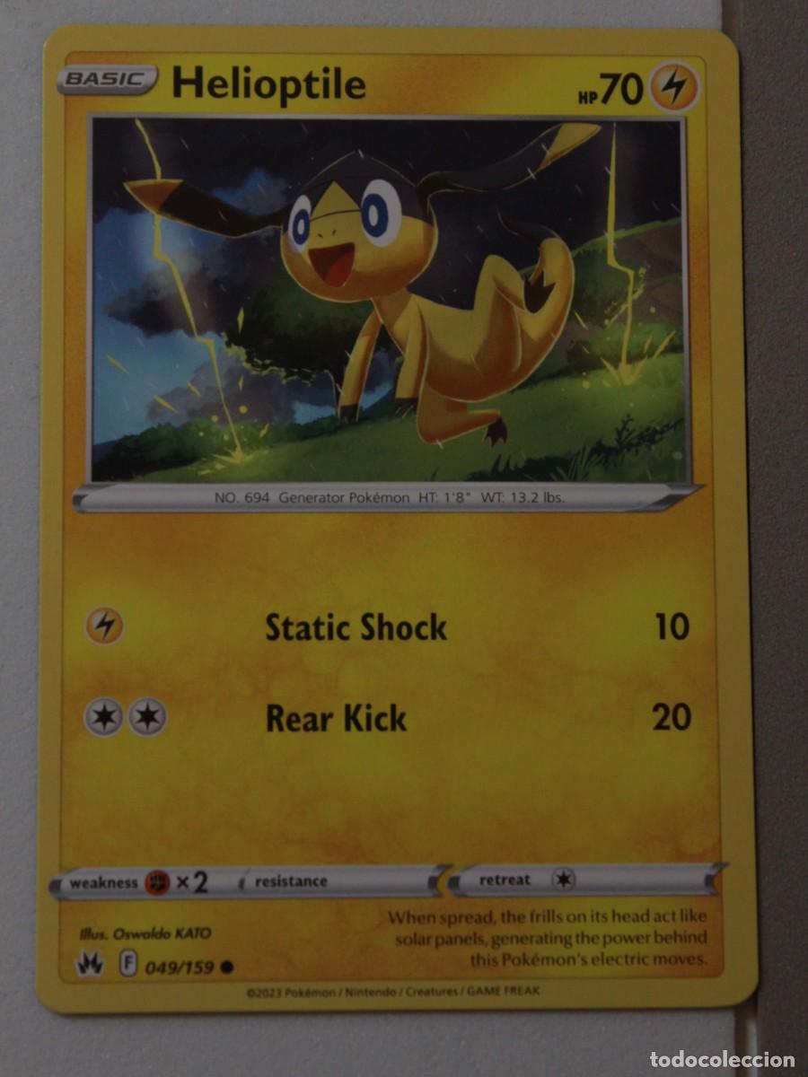 Trading Cards: Carta Pok&eacute;mon Helioptile 049/159 Crown Zenith a&ntilde;o