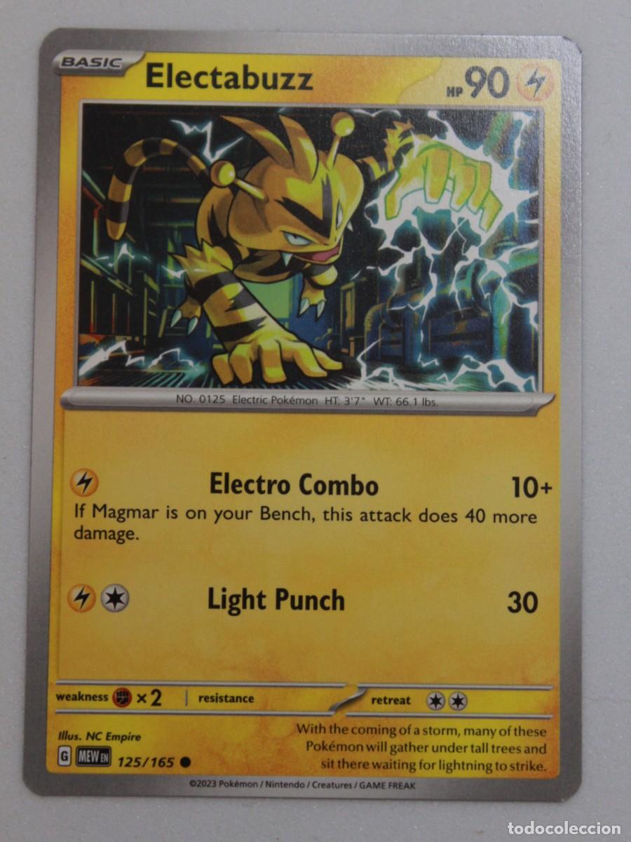 Trading Cards: Carta Pok&eacute;mon Electabuzz 125/165 Scarlet & Violet 151 Reverse Holo a&ntilde;o
