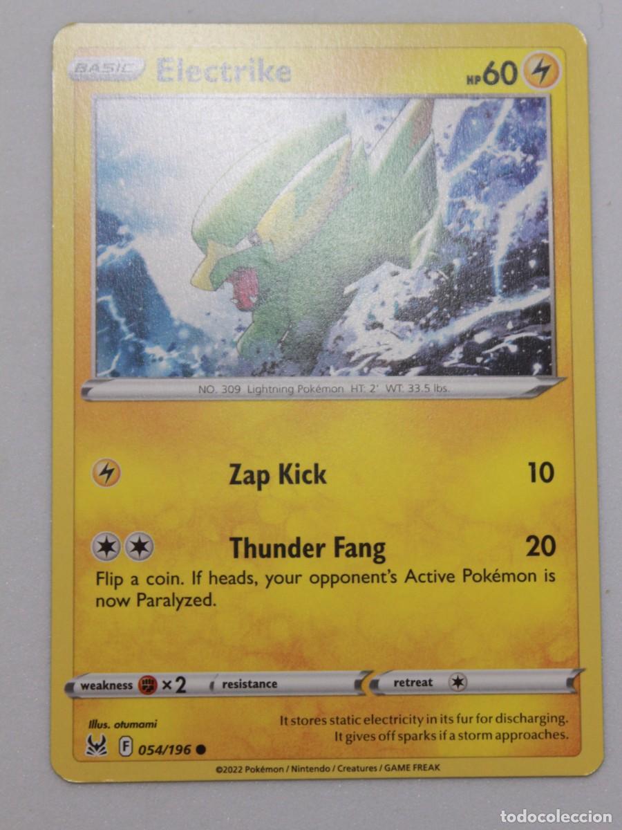 Trading Cards: Carta Pok&eacute;mon Electrike 054/196 Lost Origin a&ntilde;o