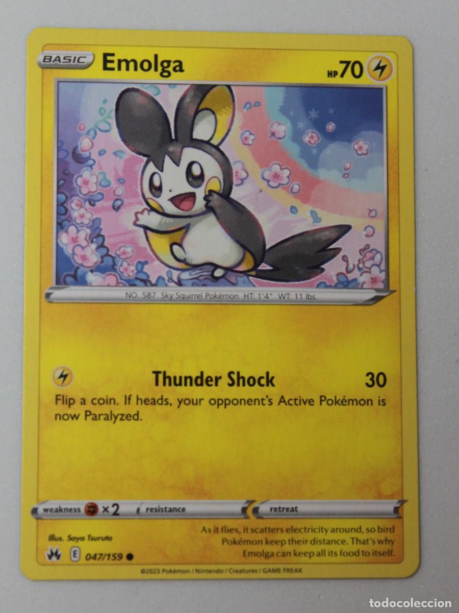 Trading Cards: Carta Pok&eacute;mon Emolga 047/159 Crown Zenith a&ntilde;o