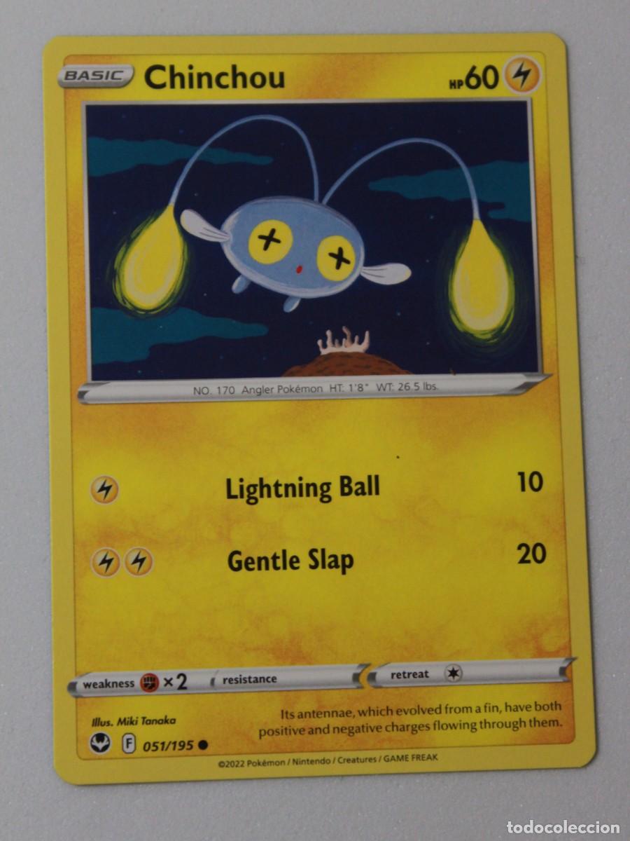 Trading Cards: Carta Pok&eacute;mon Chinchou 051/195 Silver Tempest a&ntilde;o