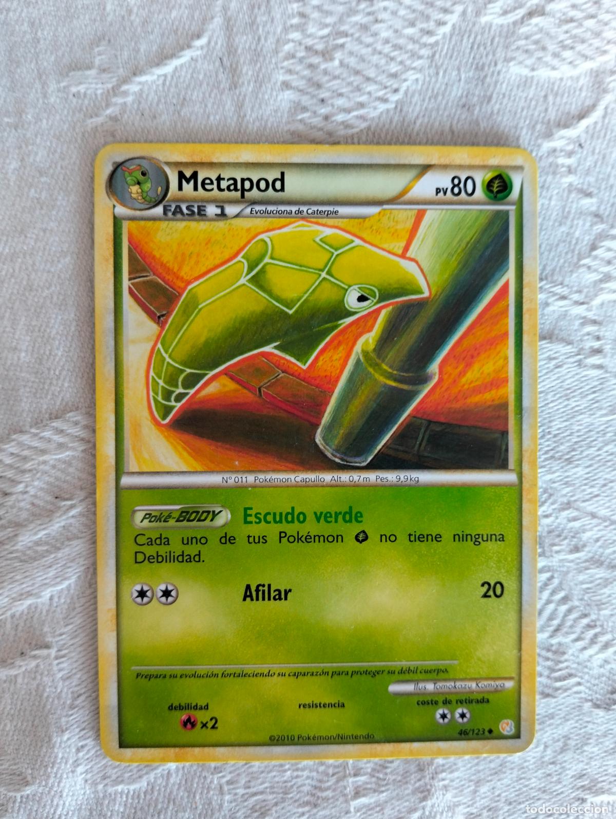 Trading Cards: Metapod 46/123 hs 46 2010 carta pokemon espa&ntilde;ol