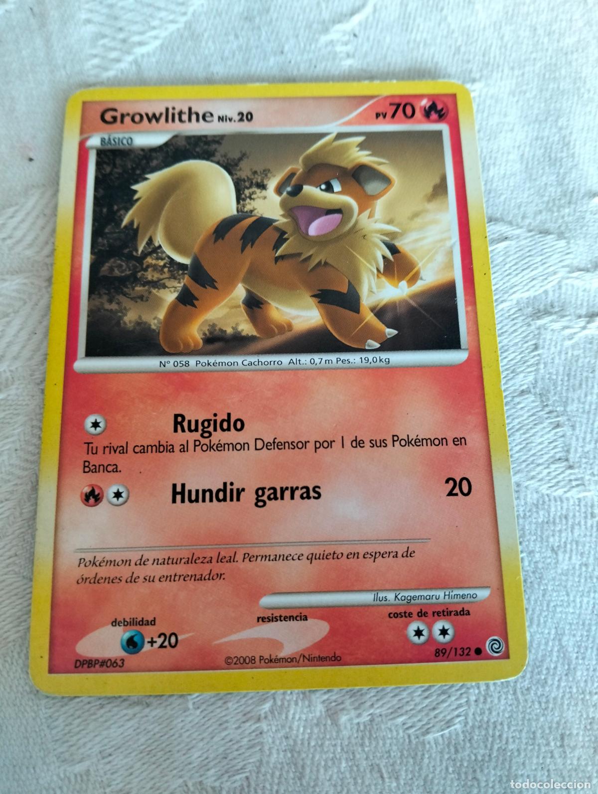 Trading Cards: Growlithe niv.20 89/132 2008 sw 89 carta pokemon espa&ntilde;ol