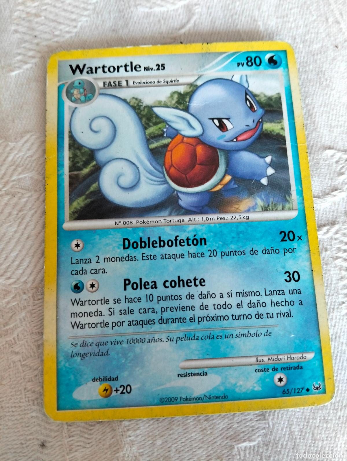 Figurine Collezionabili: Wartortle 65/127 2009 pl 65 carta pokemon espa&ntilde;ol
