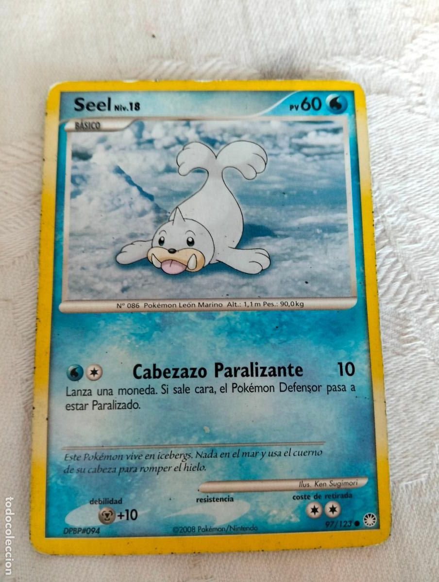 Trading Cards: Seel niv.18 97/123 2008 mt 97 carta pokemon espa&ntilde;ol