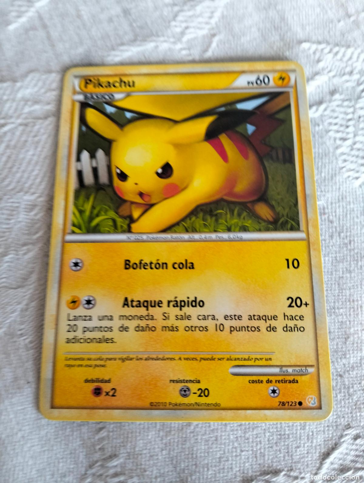 Trading Cards: Pikachu 78/123 2010 hs 78 carta pokemon espa&ntilde;ol