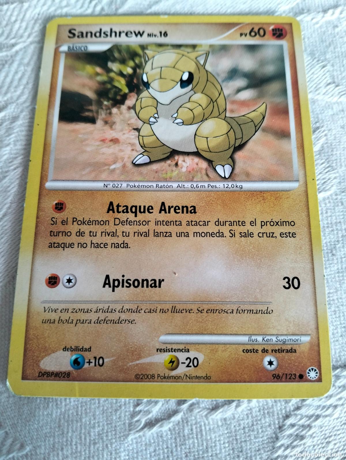 Trading Cards: Sandshrew niv.16 96/123 2008 mt 96 carta pokemon espa&ntilde;ol