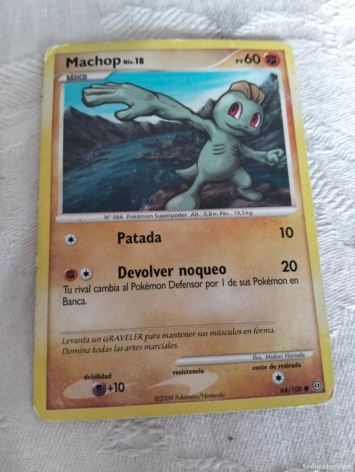 Trading Cards: Machop niv.18 64/100 2009 stf 64 carta pokemon espa&ntilde;ol