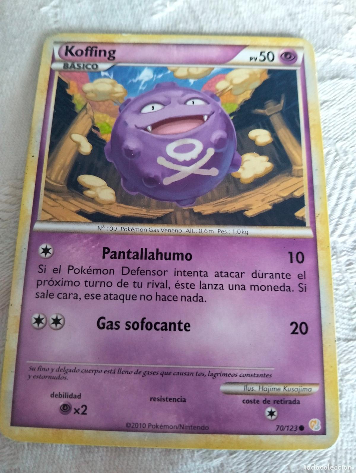 Trading Cards: Koffing 70/123 2010 hs 70 carta pokemon espa&ntilde;ol