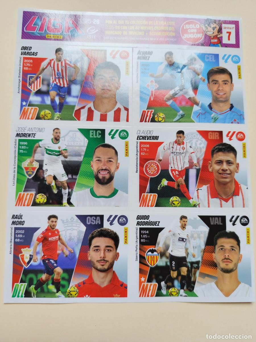 Trading Cards: Liga Este 2025/26. mercado y fichajes de invierno - L&aacute;mina 7, Jug&oacute;n n&ordm; 230 (tambi&eacute;n sueltos)