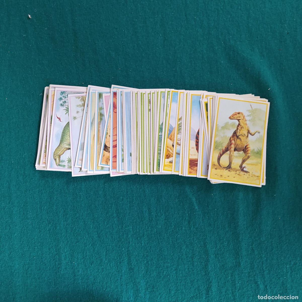 Trading Cards: cromos 74 FICHAS DE COLECCI&Oacute;N DINOSAURIOS (SERIE- COME SAURIOS )