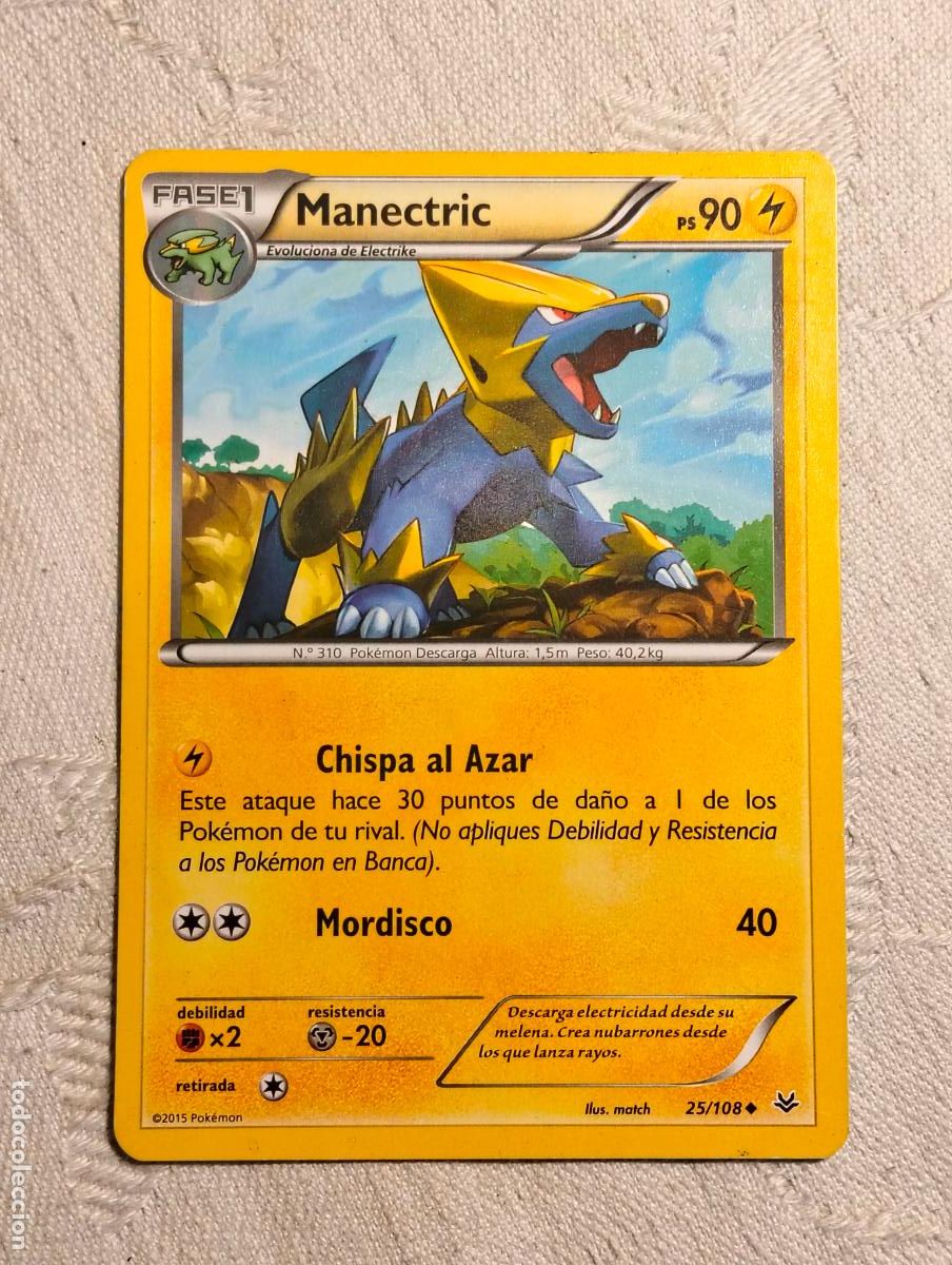 Trading Cards: Manectric 25/108 ros 25 2015 carta pokemon espa&ntilde;ol