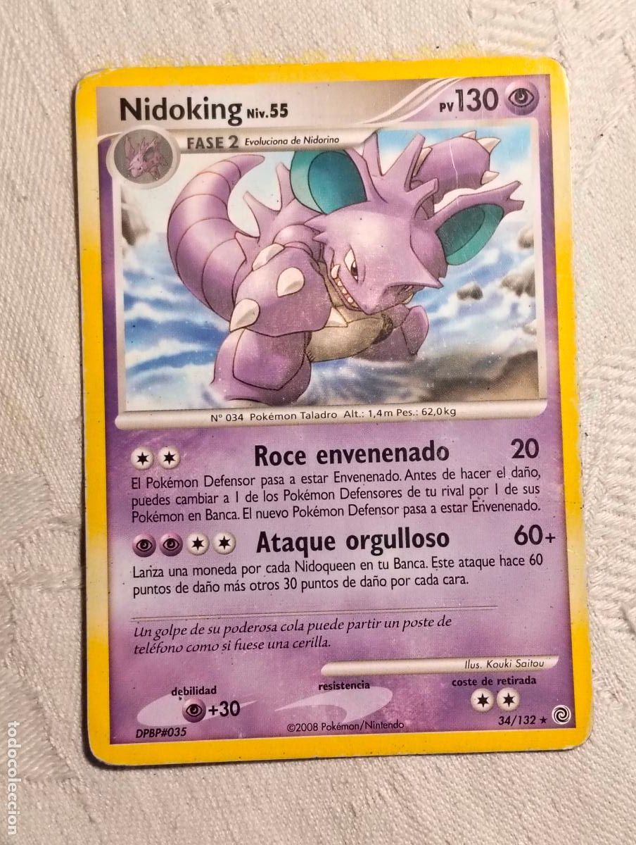 Trading Cards: Nidoking niv.55 34/132 2008 sw 34 carta pokemon espa&ntilde;ol