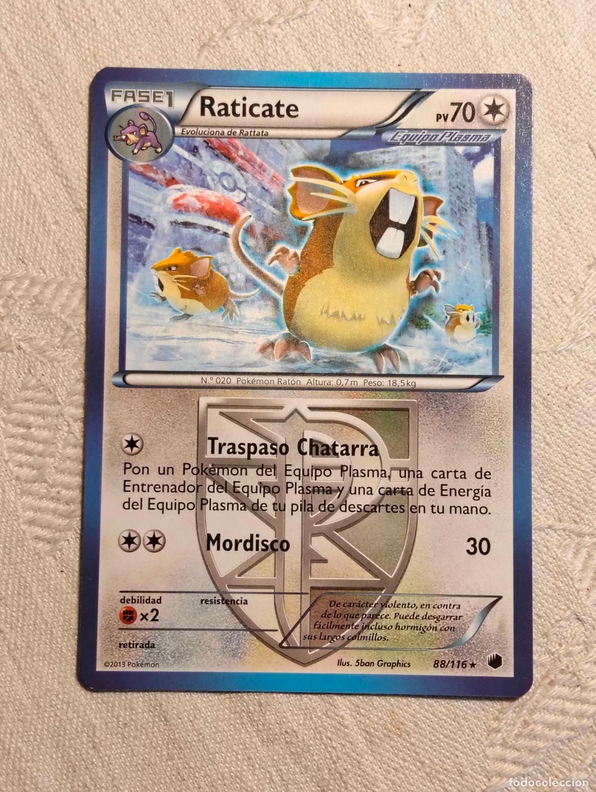 Trading Cards: Raticate 88/116 plf 88 2013 carta pokemon espa&ntilde;ol