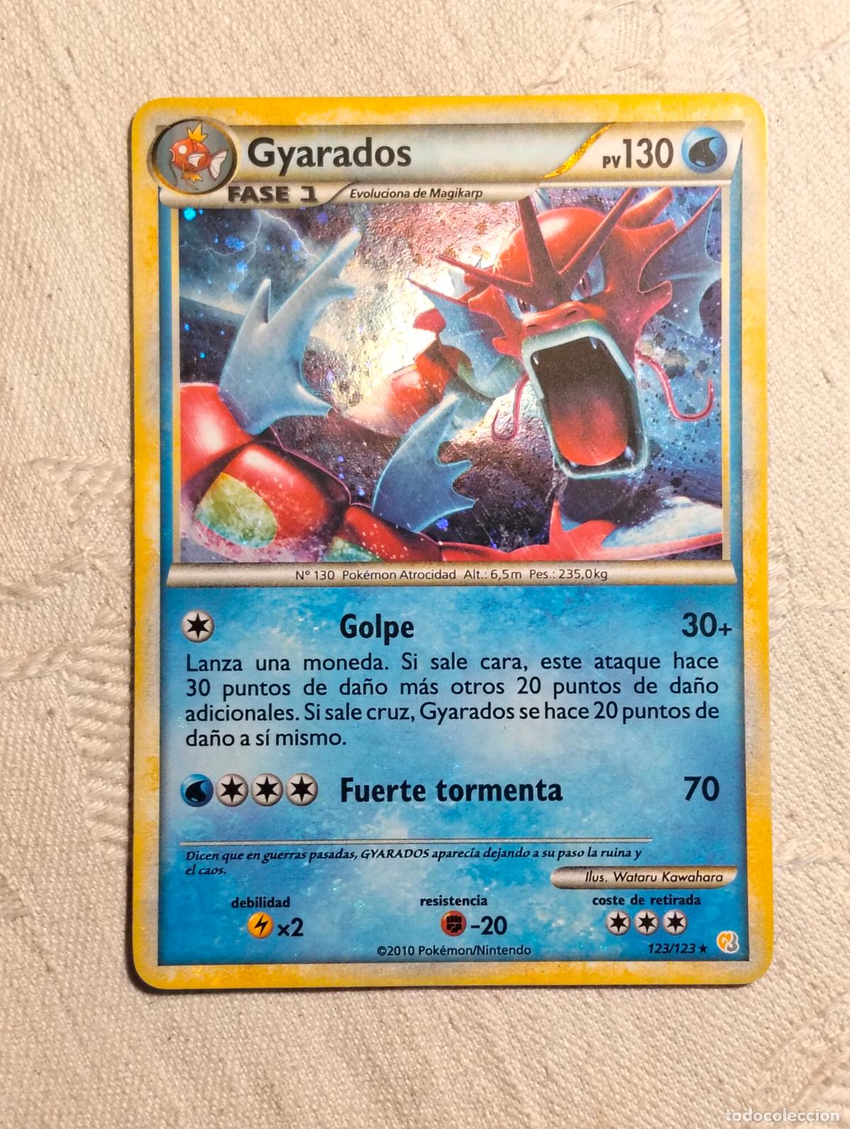 Trading Cards: Gyarados 123/123 hs 123 2010 shiny brillante rojo carta pokemon espa&ntilde;ol