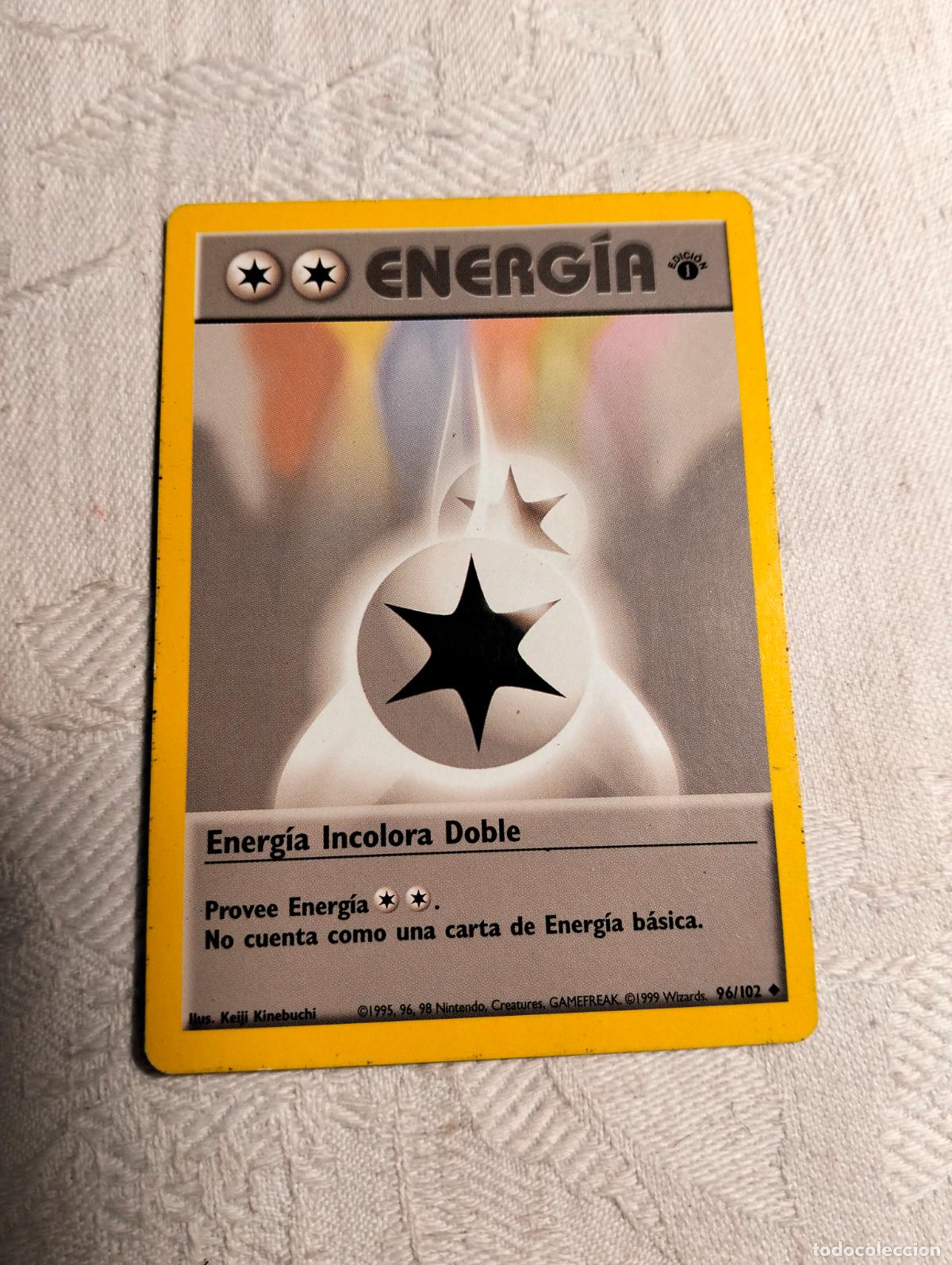 Trading Cards: Energ&iacute;a incolora doble 96/102 bs 96 1999 1a edici&oacute;n base set carta pokemon espa&ntilde;ol