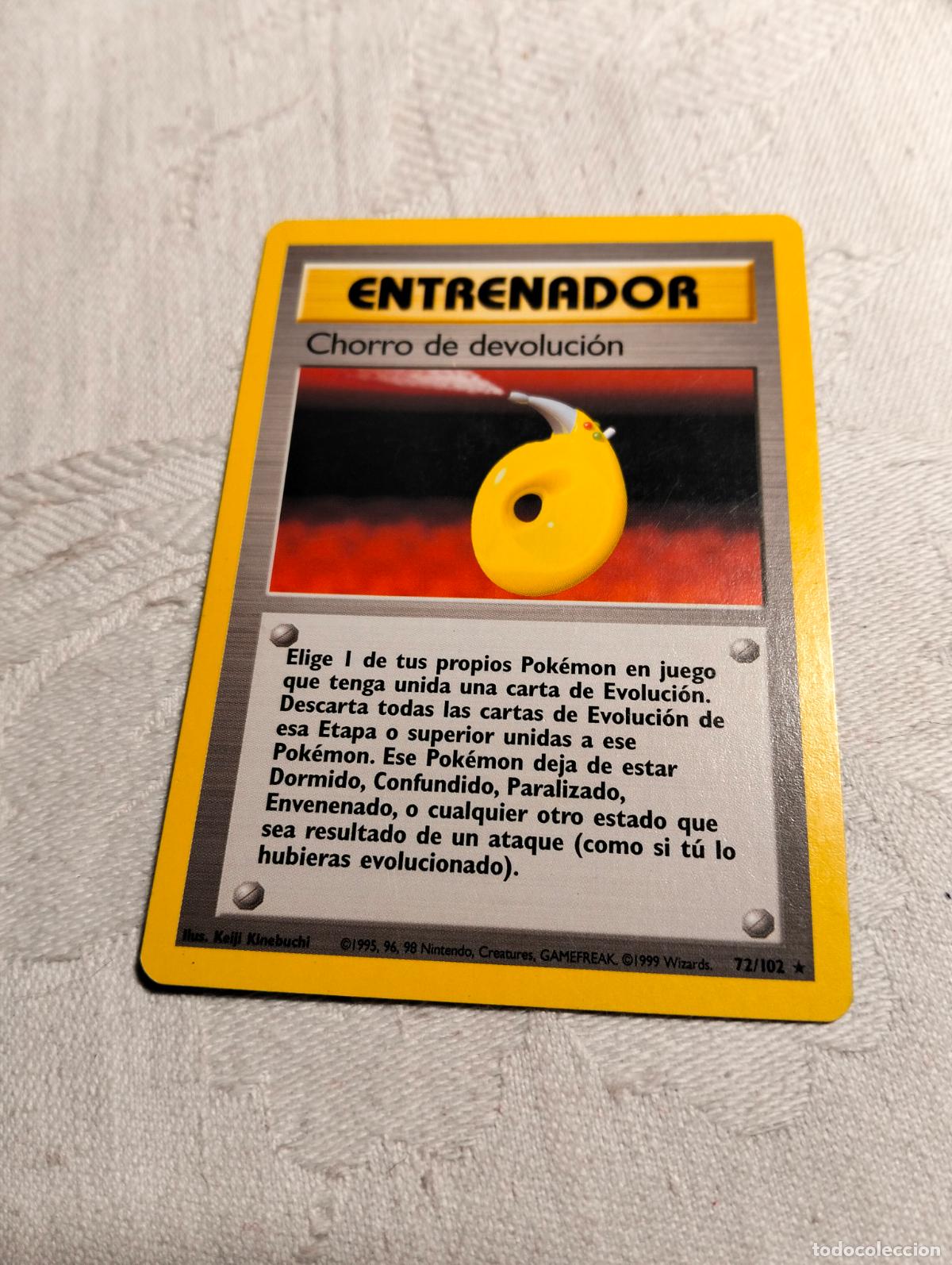 Trading Cards: Chorro de devoluci&oacute;n 72/102 72 bs 1999 base set carta pokemon espa&ntilde;ol
