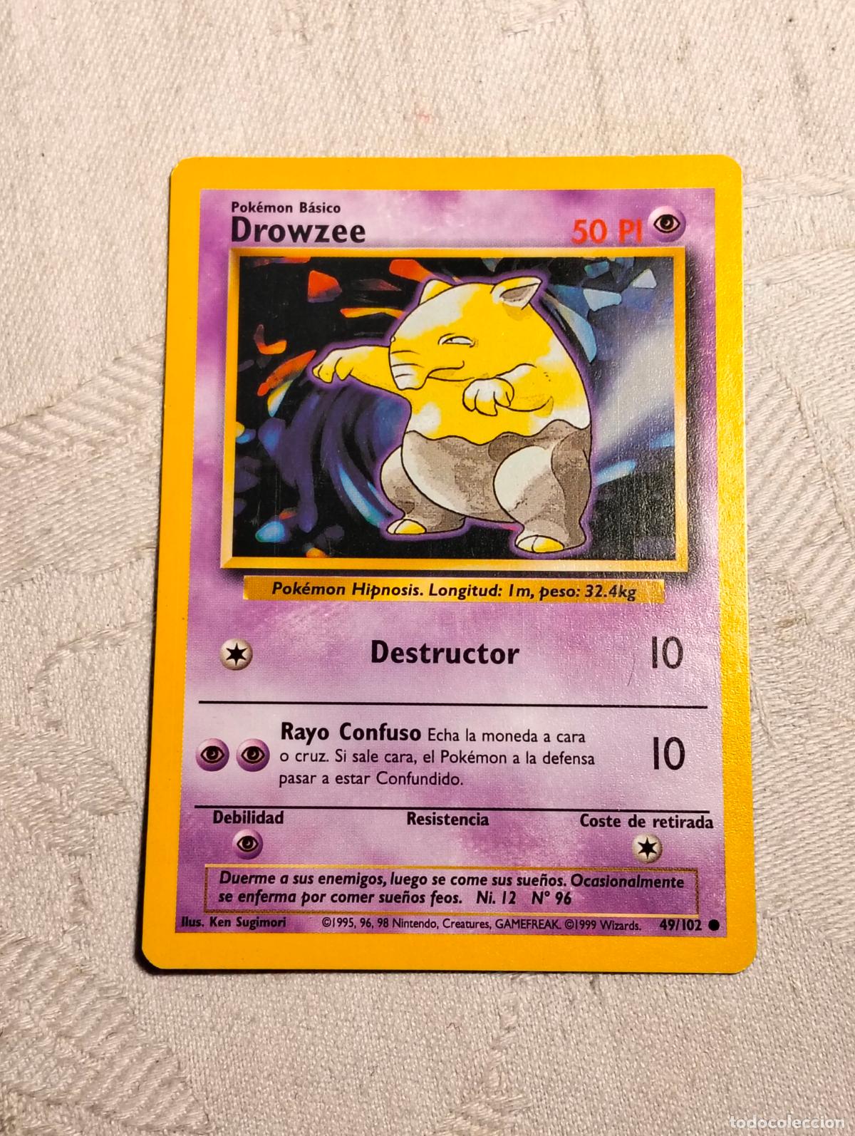 Trading Cards: Drowzee 49/102 49 bs 1999 base set carta pokemon espa&ntilde;ol