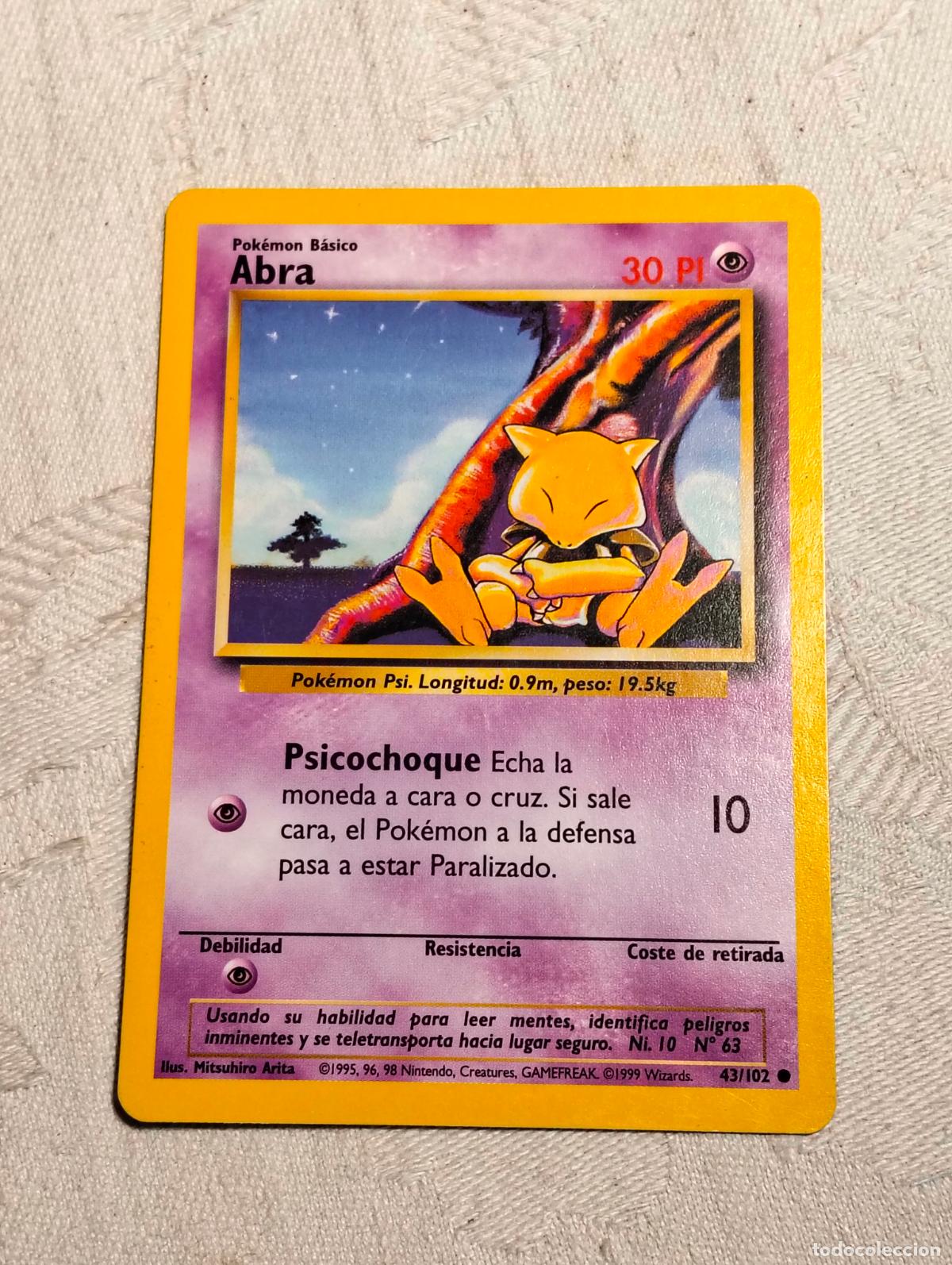 Trading Cards: Abra 43/102 43 bs 1999 base set carta pokemon espa&ntilde;ol