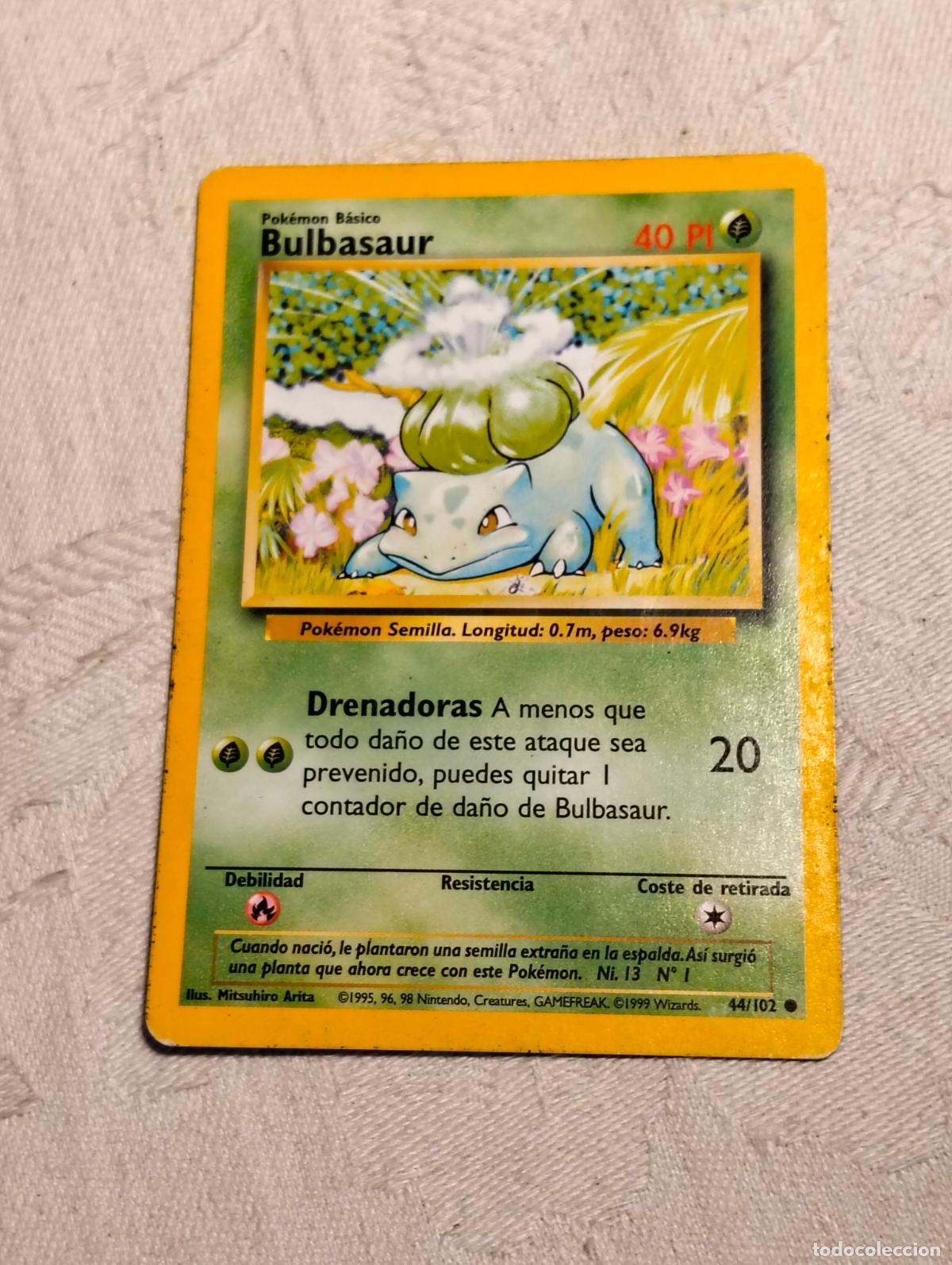 Trading Cards: Bulbasaur 44/102 44 bs 1999 base set carta pokemon espa&ntilde;ol
