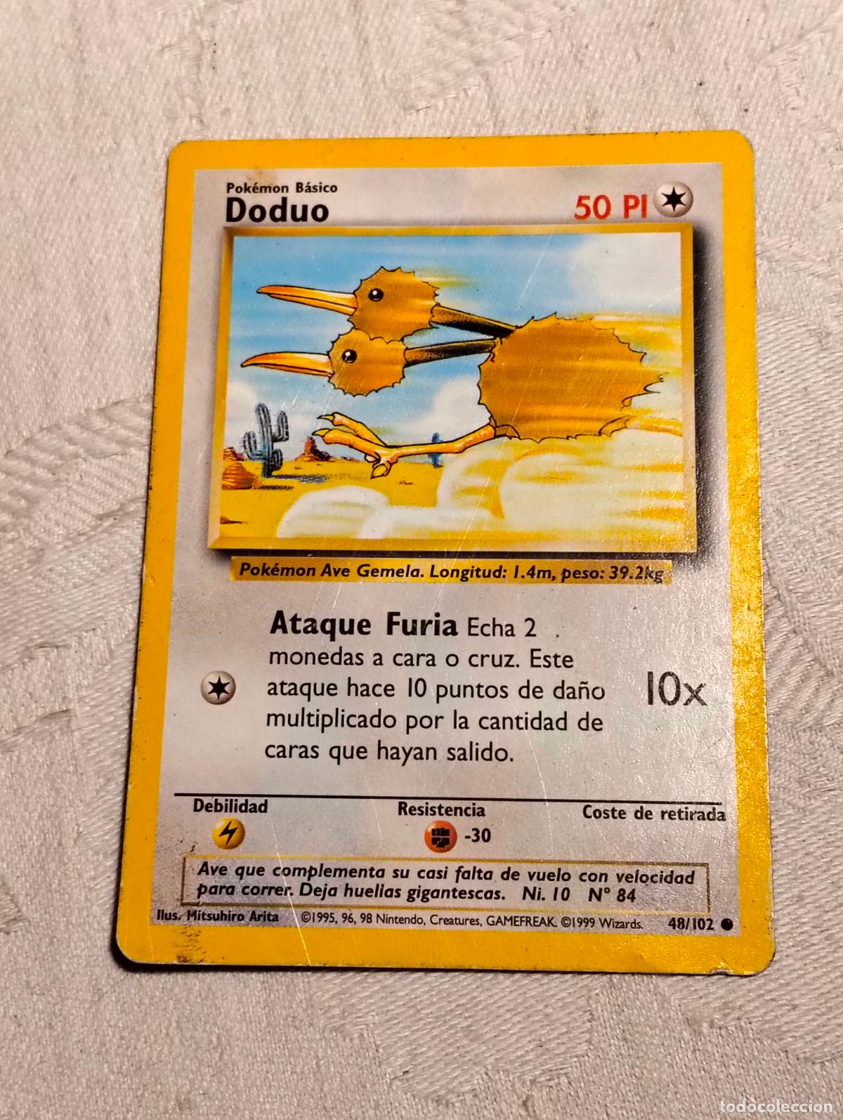 Trading Cards: Doduo 48/102 48 bs 1999 base set carta pokemon espa&ntilde;ol