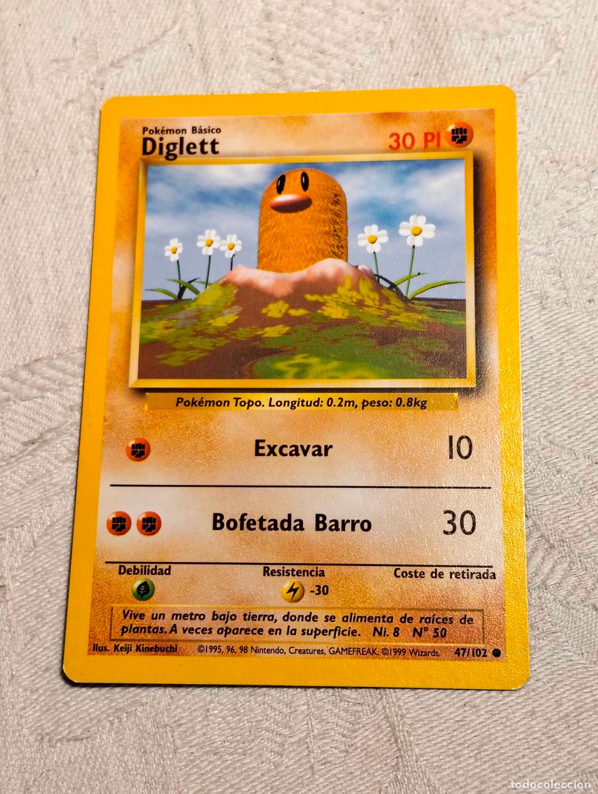 Cartas Colecion&aacute;veis: Diglett 47/102 47 bs 1999 base set carta pokemon espa&ntilde;ol