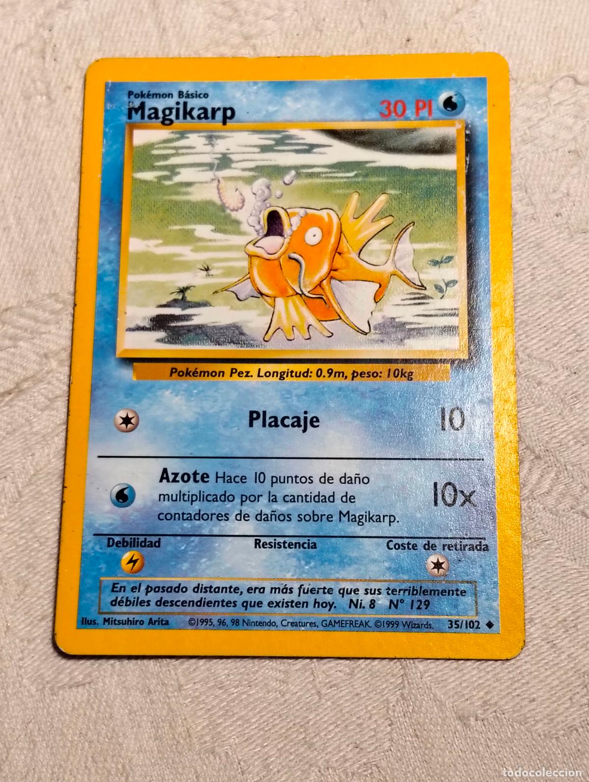 Trading Cards: Magikarp 35/102 35 bs 1999 base set carta pokemon espa&ntilde;ol