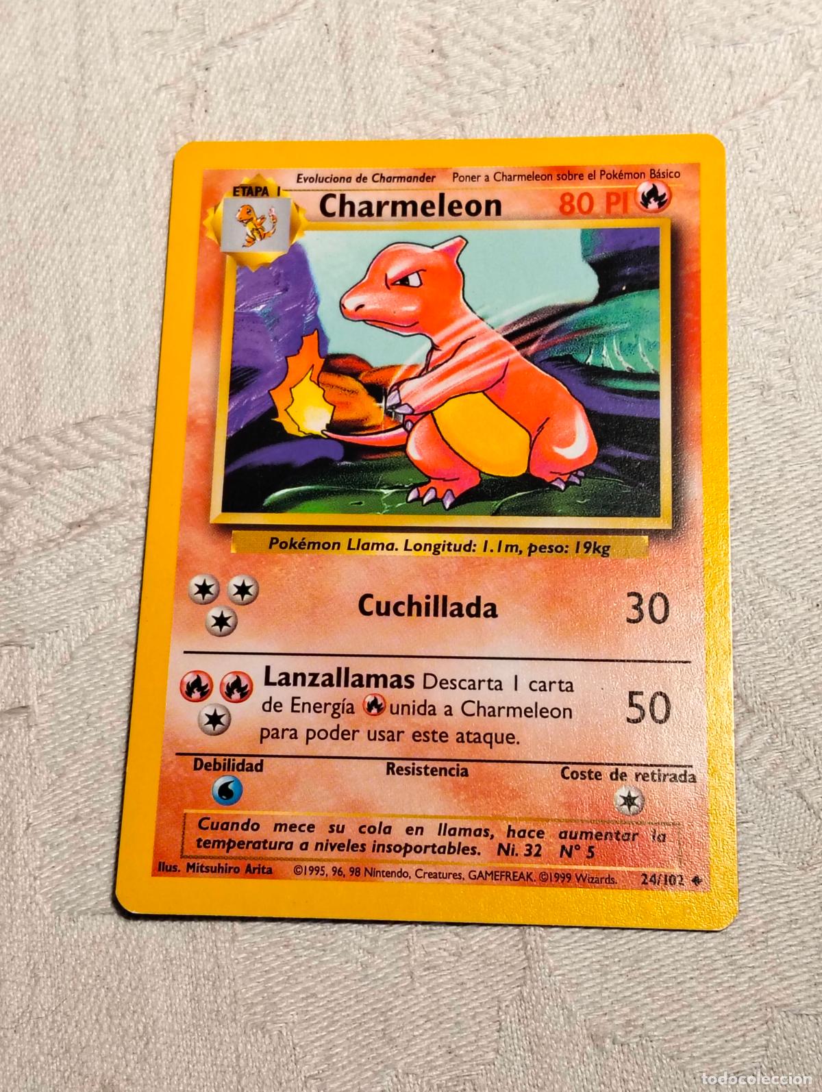Trading Cards: Charmeleon 24/102 24 bs 1999 base set carta pokemon espa&ntilde;ol
