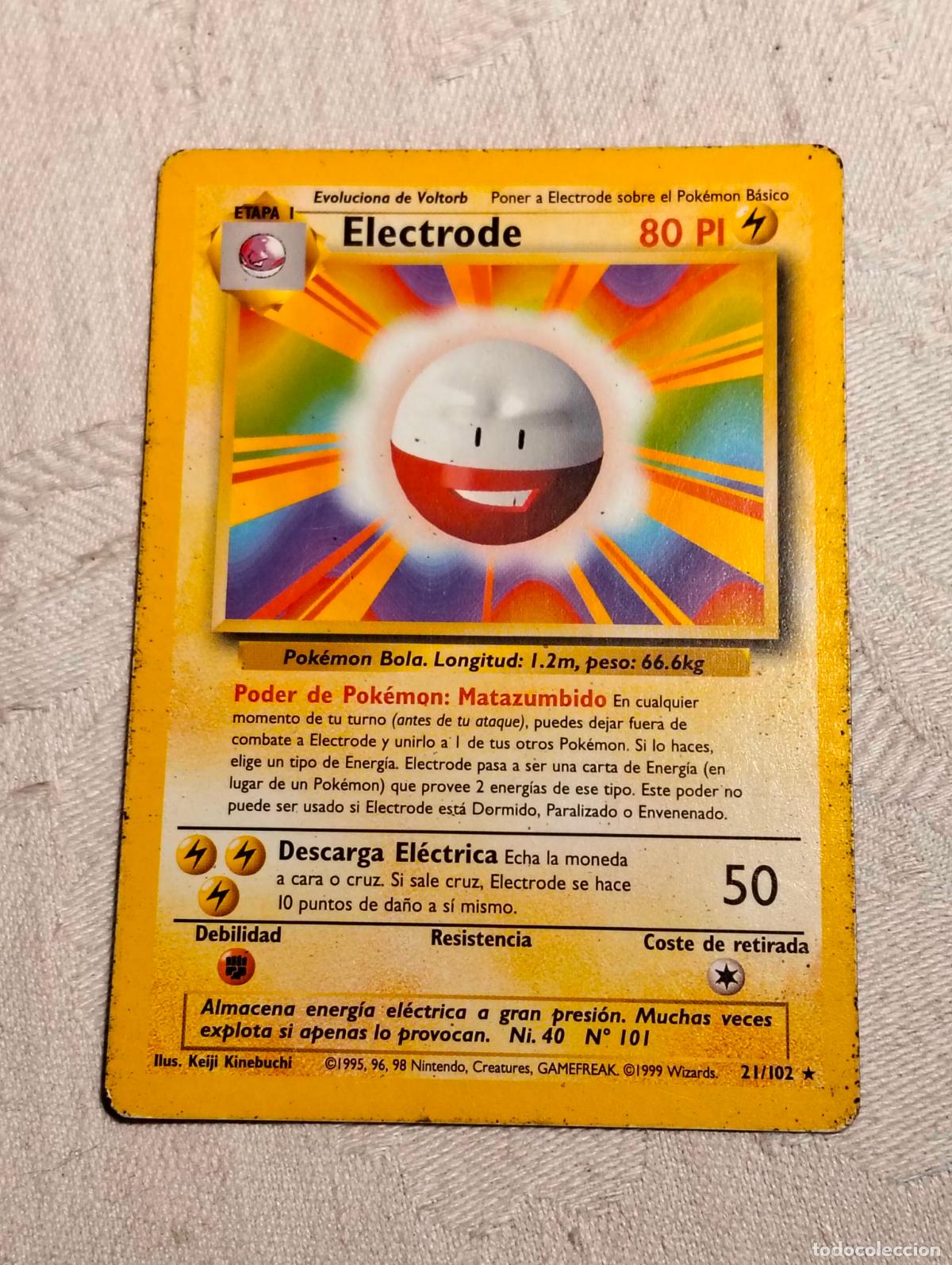 Trading Cards: Electrode 21/102 21 bs 1999 base set carta pokemon espa&ntilde;ol