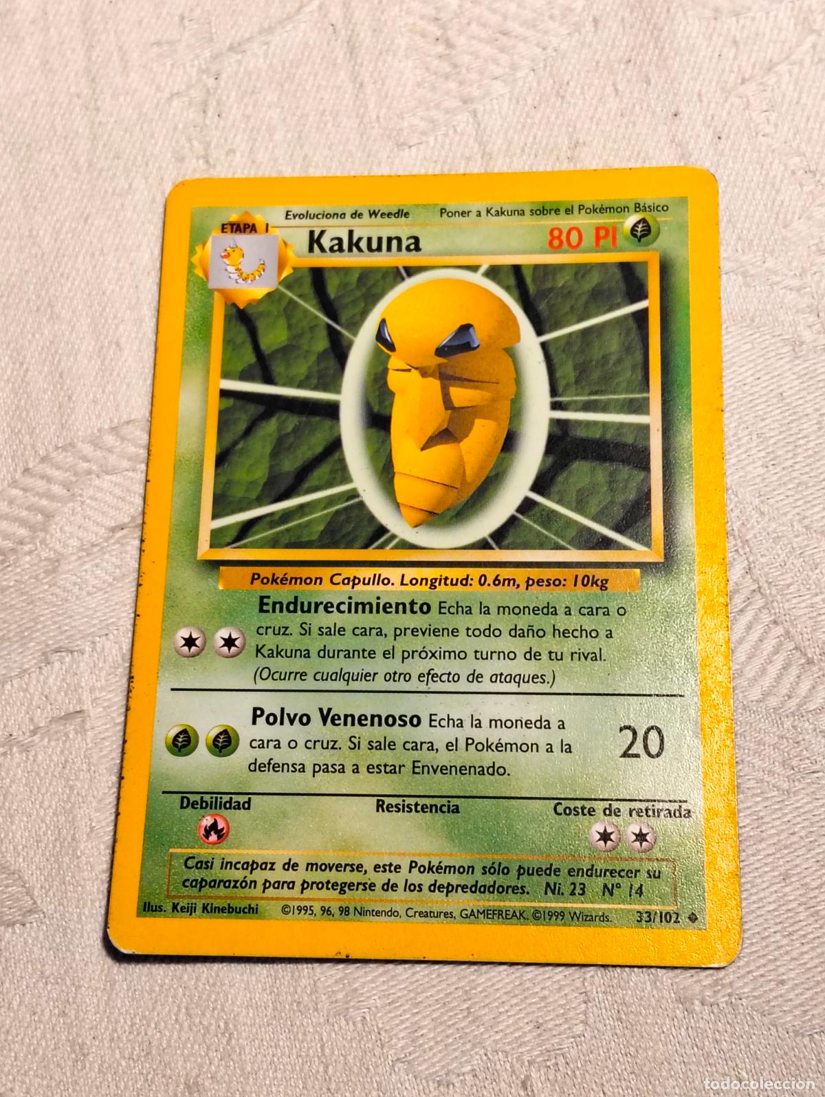 Trading Cards: Kakuna 33/102 33 bs 1999 base set carta pokemon espa&ntilde;ol