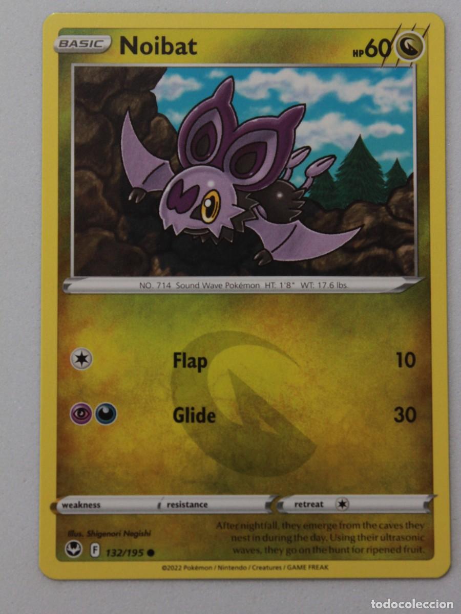 Trading Cards: Carta Pok&eacute;mon Noibat Reverse Holo 132/195 Silver Tempest a&ntilde;o