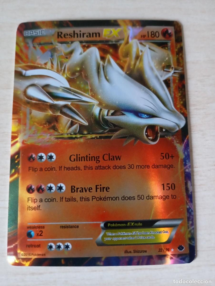 Trading cards: Carta Pok&eacute;mon Reshiram EX Proxy - Foto 1