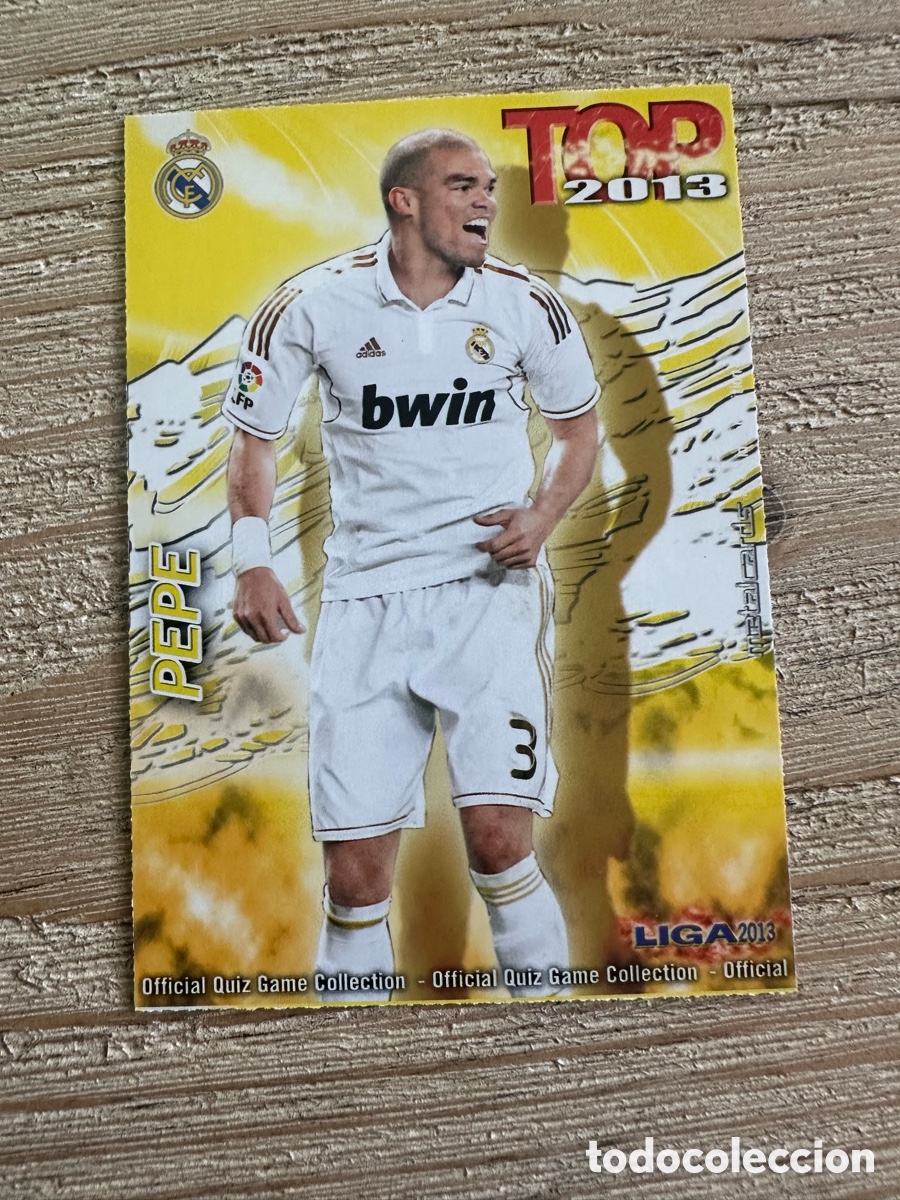 Figurine Collezionabili: PEPE REAL MADRID 559 TOP 2013 MATE QUIZ GAME COLLECTION MUNDICROMO 2013 12-13 2012-2013