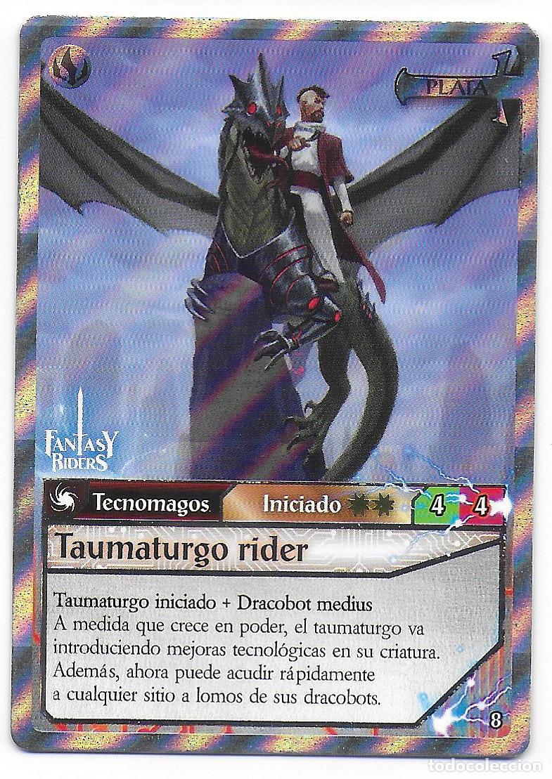Trading Cards: PANINI - Fantasy Riders 2018 - N&uacute;mero 8 Taumaturgo rider PLATA