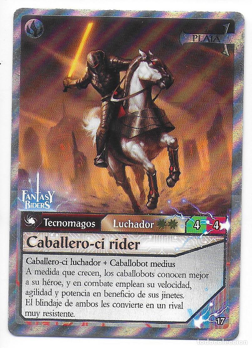 Trading Cards: PANINI - Fantasy Riders 2018 - N&uacute;mero 17 Caballero-ci rider PLATA
