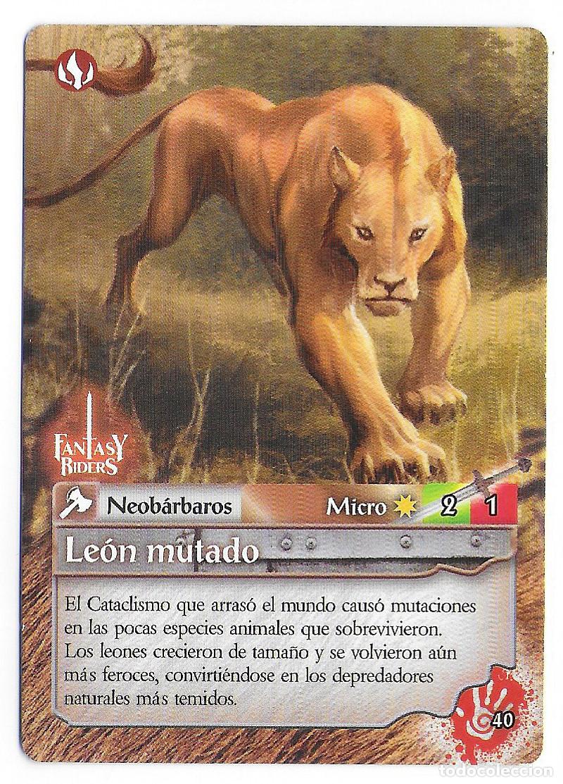 Sammelkarten: PANINI - Fantasy Riders 2018 - N&uacute;mero 40 Le&oacute;n mutado