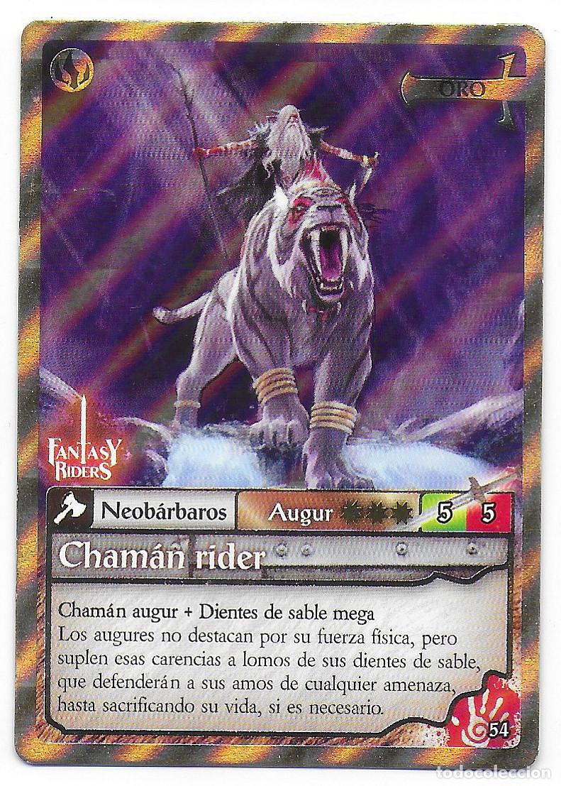 Sammelkarten: PANINI - Fantasy Riders 2018 - N&uacute;mero 54 Cham&aacute;n rider ORO