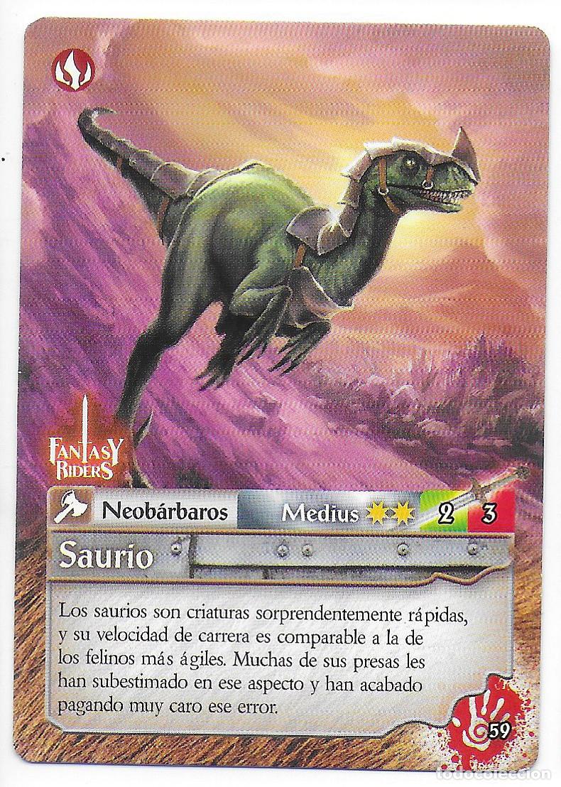 Sammelkarten: PANINI - Fantasy Riders 2018 - N&uacute;mero 59 Saurio