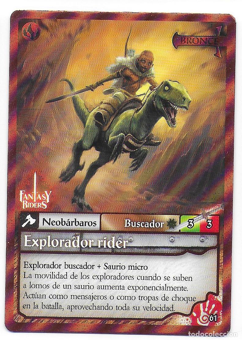 Sammelkarten: PANINI - Fantasy Riders 2018 - N&uacute;mero 61 Explorador rider BRONCE