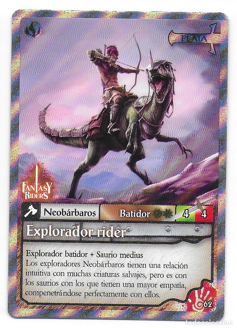 Sammelkarten: PANINI - Fantasy Riders 2018 - N&uacute;mero 62 Explorador rider PLATA